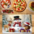 thumbnail image 3 of JOOCAR Christmas Snowman Deer and Squirrel with Gifts Linen Table Mats Set of 4 for Home Kitchen Table Decor 12x18 inch, 3 of 5