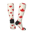 thumbnail image 4 of Fotbe Happy Canada Day print Women's Men's Novelty Crew Socks Cotton Socks Knee High Socks for Walking,Running,Nurses,Pregnancy, 4 of 9