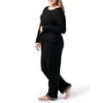 thumbnail image 3 of Fruit of the Loom Women's Sleep Soft & Breathable Long Sleeve Top & Pant Set, Sizes S-4X, 3 of 19