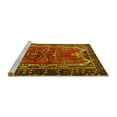 thumbnail image 2 of Ahgly Company Machine Washable Indoor Square Persian Yellow Traditional Area Rugs, 3' Square, 2 of 4