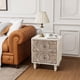 thumbnail image 3 of Mesita de noche Nightstand COSIEST de madera de estilo vintage con 2 cajones, 3 of 7