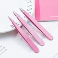 thumbnail image 4 of 3Pcs/Set False Eyelashes Clips Multifunctional Eyebrow Trimming Stainless Steel Flat Slanted Pointed Oblique Eyebrow Tweezers Makeup Tools, 4 of 8