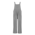 thumbnail image 5 of RPVATI Linen Baggy Overalls for Women Adjustable Straps Wide Leg Jumpsuit Lightweight Stretchy Sleeveless Maternity Overalls Light Gray M, 5 of 5