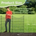 thumbnail image 2 of Panels Garden Fence Dog Fence Outdoor For Yard in H x .ft L Rustproof Metal Fencing with Ground Stakes | No Dig Animal Proof Containment for Pets/Rabbits | Durable Patio Security, 2 of 6