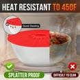 thumbnail image 6 of Set of 5 Silicone Lids,Heat Resistant, Microwave Splatter Covers, Reusable Food Suction Lids for Cups, Bowls, Plates, Pots, Pans, Skillets, Stovetops, Ovens, L, XL) BPA-Free,Multicolor, 6 of 8