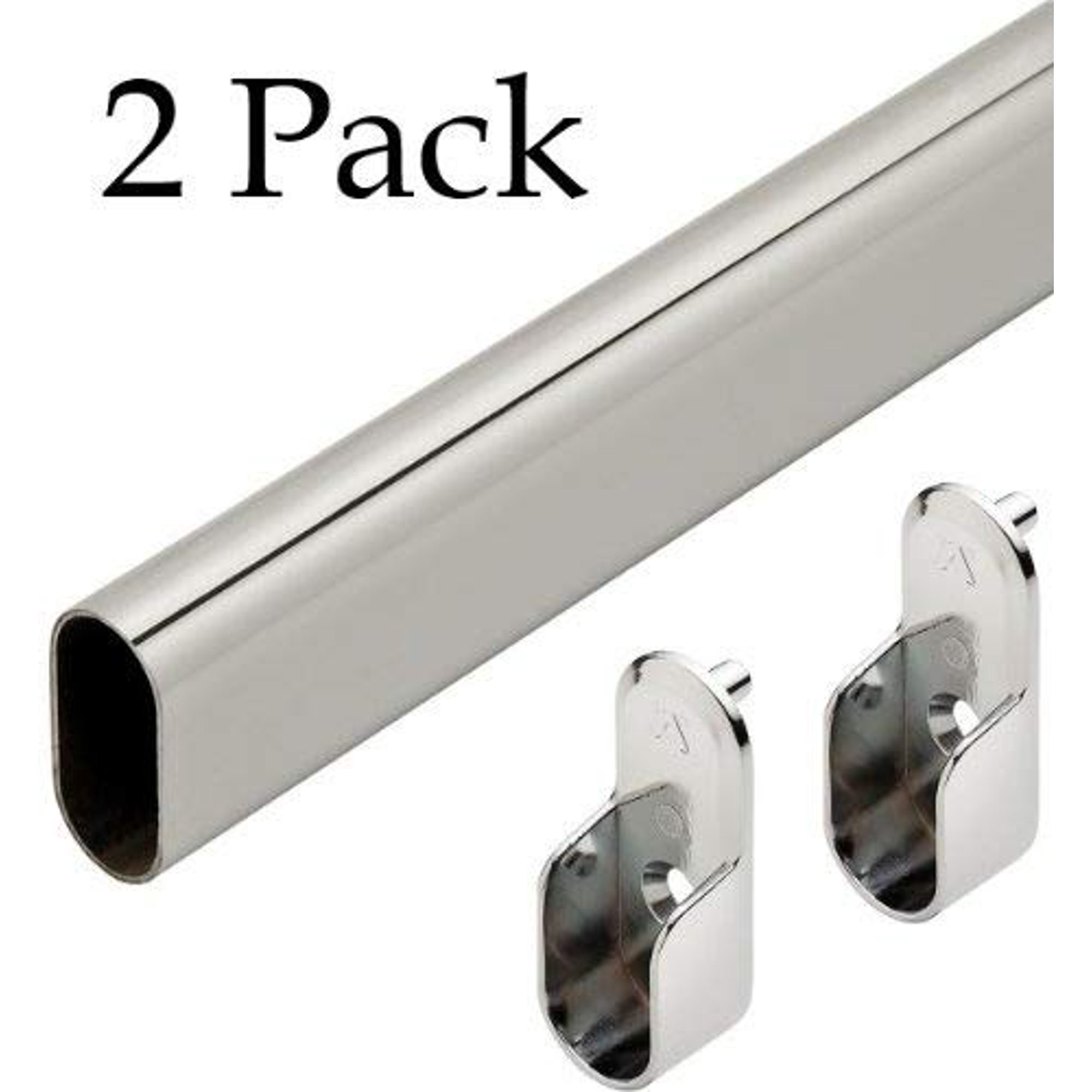 Brushed Stainless Steel Closet Rod Dandk Organizer