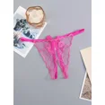 thumbnail image 4 of 4 tangas sexys con lazo decorativo, tirantes finos sin entrepierna, estampado floral de rosas, lencería íntima para mujer., 4 of 5