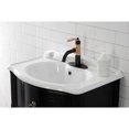 thumbnail image 2 of Kingston Brass KSD2827KL Whitaker One-Handle Single-Hole Bathroom Faucet with Deck Plate and Push Pop-Up Drain, Matte Black/Rose Gold, 2 of 7
