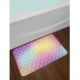 thumbnail image 2 of Mermaid Tail Bath Mat, Classic Squama Repetition with Tender Vivid Gradient Effect Dreamy Fish Scale, Plush Bathroom Decor Mat with Non Slip Backing, 29.5" X 17.5", Multicolor, by Ambesonne, 2 of 2