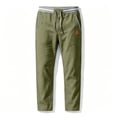 thumbnail image 5 of HBBIKVI Men Leisure Chinos Solid Color Loose Fit Drawstring Elastic Waist Pants for Outdoor Activities All Seasons, 5 of 6