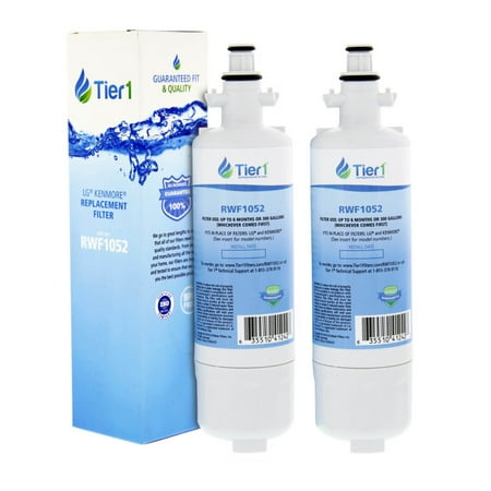 Tier1 ADQ36006101 Refrigerator Water Filter 2-pk | Replacement for LG LT700P, ADQ36006102, Kenmore 46-9690, 469690, ADQ36006101-S, WSL-3, FML-3, RFC1200A, Fridge Filter