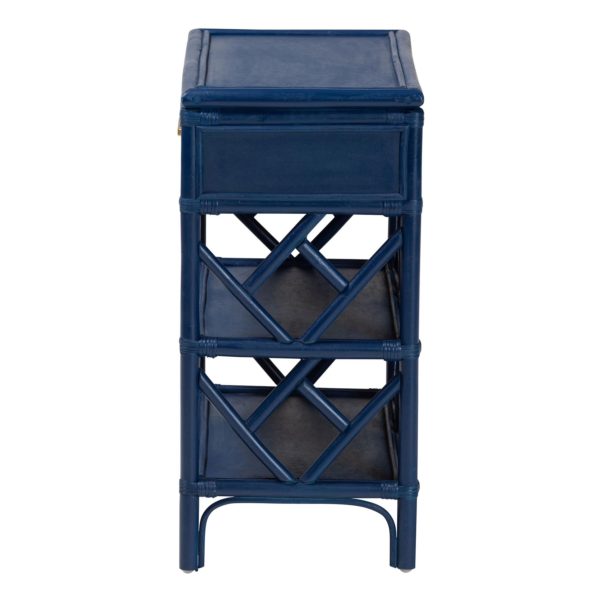 bali & pari Daina Coastal Nightstand, 1-Drawer, 22"W, Blue