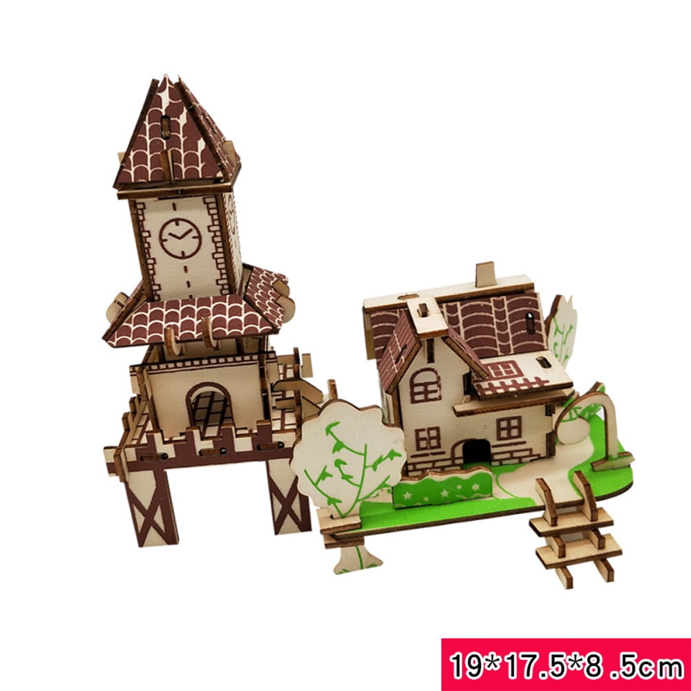 Gotoamei 3D Wooden Puzzle DIY Building Model Dollhouse Style House