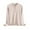 Beige, variant on Ltctricy Women's Plus Size Thermal Shirts Fleece Lined Long Sleeve Mock Neck Quarter Button Loose T Shirts Warm Base Layer Tops(Coffee,X-Large)