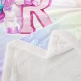 thumbnail image 3 of Erosebridal Pink Unicorn Throw Blanket for Couch, Initial R Letter Plush Blanket, Flower Decor, 50x60, 3 of 6