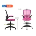 thumbnail image 6 of BestOffice Ergonomic Office Chair, Lumbar Support, Swivel Rolling for Women(Pink), 6 of 6