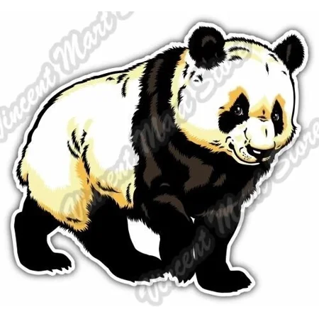 DOPASTICKER Giant Panda Bear Animal China Zoo Gift Idea Car Sticker Decal Phone Decal Water Bottle Stickers Cars Stickers Water Bottle Stickers For Kids