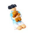thumbnail image 3 of Figuras de personas pintadas a mano en miniatura de un osito de peluche besándose para niños (escala 1:64) Azul, 3 of 9