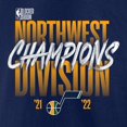 thumbnail image 4 of Men's Fanatics Navy Utah Jazz 2022 Northwest Division Champions Locker Room T-Shirt, 4 of 4