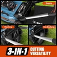 thumbnail image 6 of SENIX 60V 21" Electric Lawn Mower, Smart LED Display, 3 Speed Modes, 3-in-1 Push Mower, 7-Position Height, 6Ah Lithium Battery & 8A Fast Charger, 6 of 11