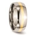 thumbnail image 4 of 14K Two-Tone Titanium Ring Band Wedding Yellow Gold, 4 of 6