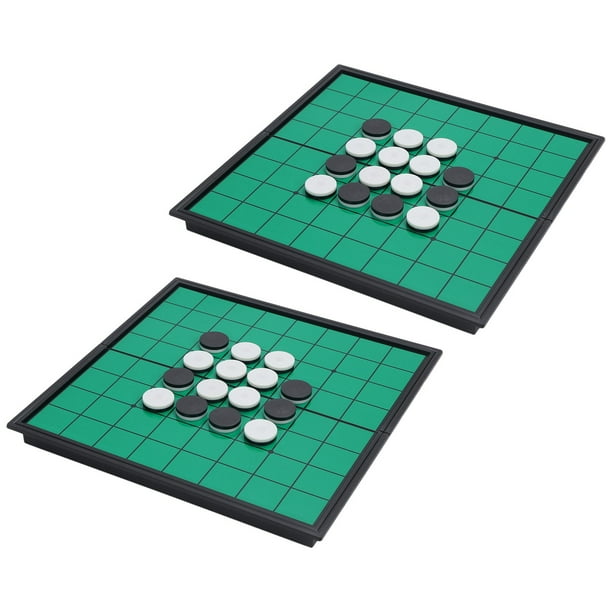 2X Magnético Portátil Plegable Reversi Tablero Estándar de Ajedrez Educativo Padre de Casa - Niños Juego Familiar