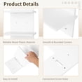 thumbnail image 5 of 5 Tiers Floating Wall Shelf, Small Vertical White Floating Shelf for Narrow Spaces, Modern Wall-Mounted Decorative Shelves for Bedroom Living Room, Lightweight Wood-Plastic, 5 of 7