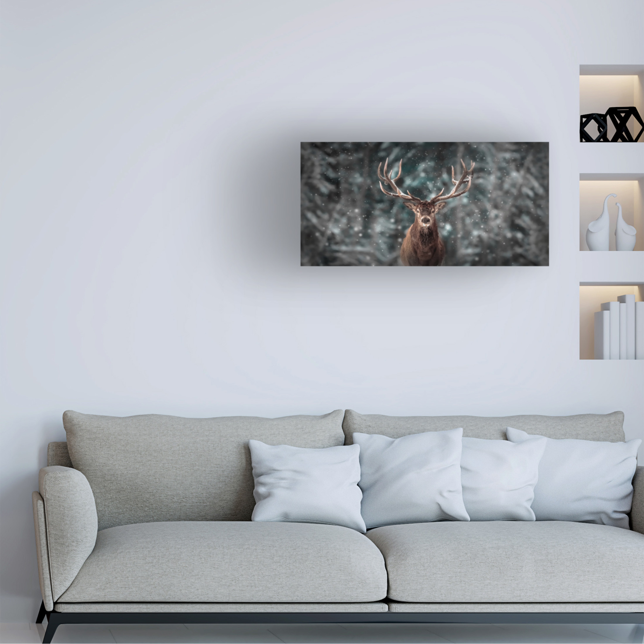 Trademark Fine Art Kim Lee Deer King Canvas Wall Art