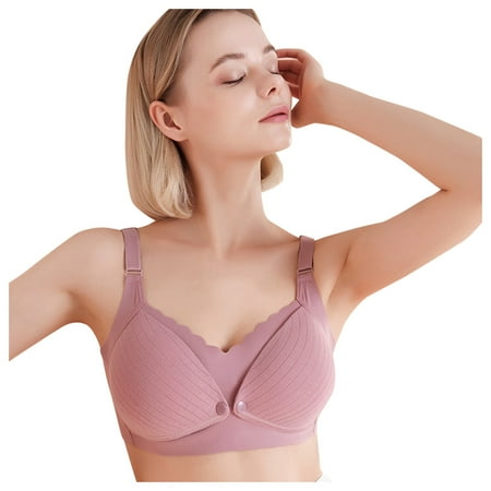 

Rovga Underwear For Women Female Gathered Underwear Maternity Feeding Bra With Front Buckle Female Intimates
