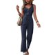 thumbnail image 2 of Elegantes de Verano para Mujer, Sin Mangas, con Cuello en U, Informales, de Pierna y Pantalones Largos 2025, Azul Marino, Talla XL, 2 of 9