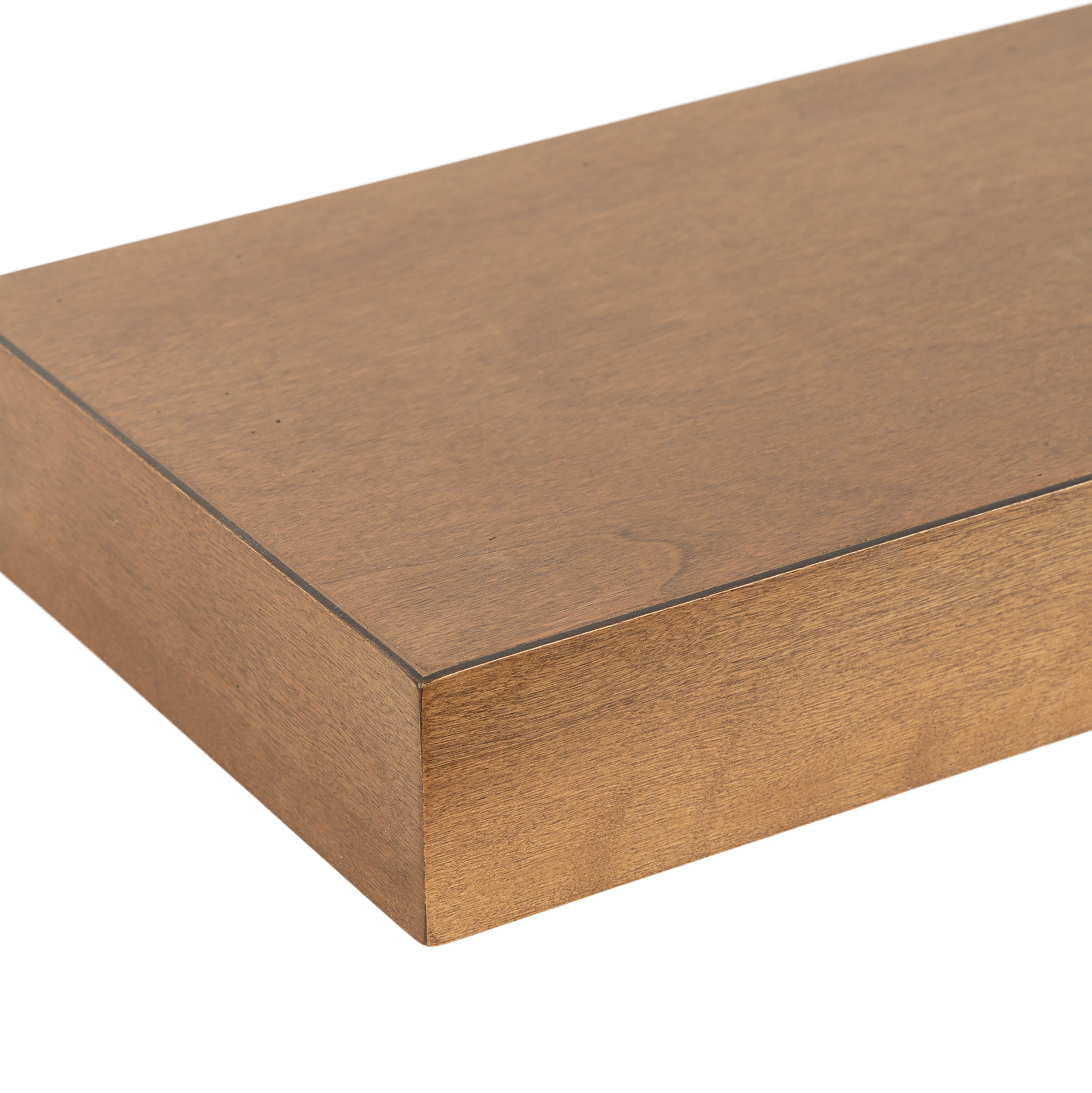 Kate and Laurel Havlock Modern Natural Floating Shelf, 36 x 8, Rustic Wood, Functional Bathroom and Kitchen Shelf for Storage and Display