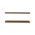 thumbnail image 4 of JERFIT 32 Inch Dark Brown Floating Shelves Set of 2, Wall Mounted Bookshelves for Living Room, Bedroom & Bathroom, Particle Board Storage Shelves for Home Decor, 4 of 6