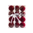 thumbnail image 2 of AUHomi Large Velvet Christmas Ball Ornaments - 2.4x2.8 Inch Flocked Christmas Balls, Shatterproof Decorative Hanging Ornaments Set for Xmas Tree Holiday Wedding Party Decor (Burgundy, 12Pcs), 2 of 7