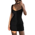 thumbnail image 2 of Seyurigaoka Sexy Skinny Low Cut Slim Dress Women Summer Fashion Sleeveless Backless Dress S-L, 2 of 4