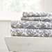 thumbnail image 2 of Linen Market 4 Piece Sheet Set Patterned, King, Coarse Paisley Navy, 2 of 5