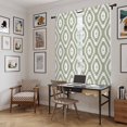 thumbnail image 5 of Sage Green White Geometric Kitchen Curtain for Berdoom Living Room Cafe 72 Inch Length, Modern Abstract Art Tiers Curtains Light Filtering Drapes Rod Pocket Window Treatment 2 Panels 52"Wx72"L, 5 of 8