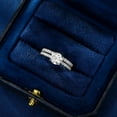 thumbnail image 3 of SFTING Wedding Set for Woman 925 Sterling Silver Round Cut 5A CZ Engagement Woman Wedding Rings Set Size 8, 3 of 6