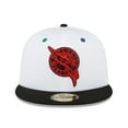 thumbnail image 2 of Men's New Era White/Black Florida Marlins 2003 World Series Champions Primary Eye 59FIFTY Fitted Hat, 2 of 6