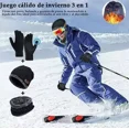 thumbnail image 4 of Set Conjunto Bufanda,gorro Y Guantes Tejidos Hombre Mujer, 4 of 8