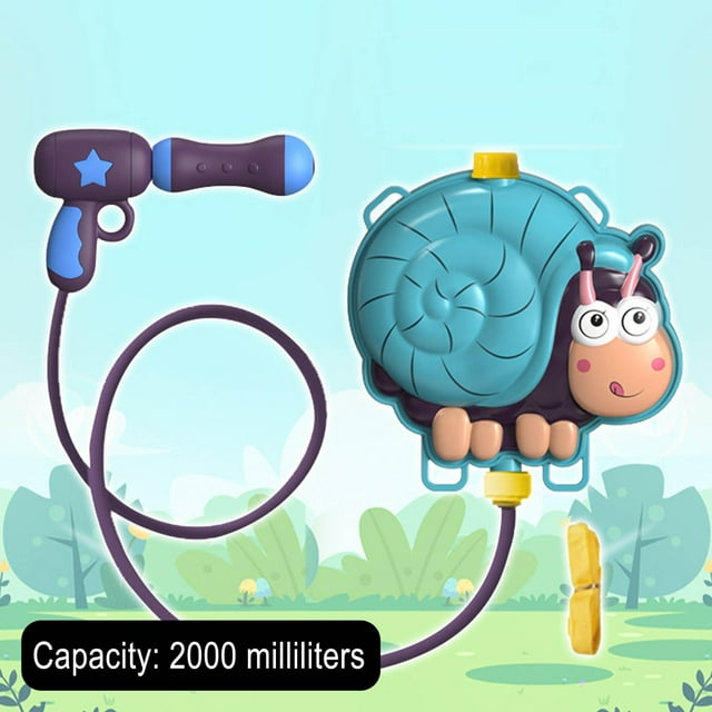Mochila de agua portátil con capacidad de 2 litros para niños. Ideal para juegos al aire libre en verano, piscina, playa, baño y otras actividades al aire libre. Incluye una pelota colgante.