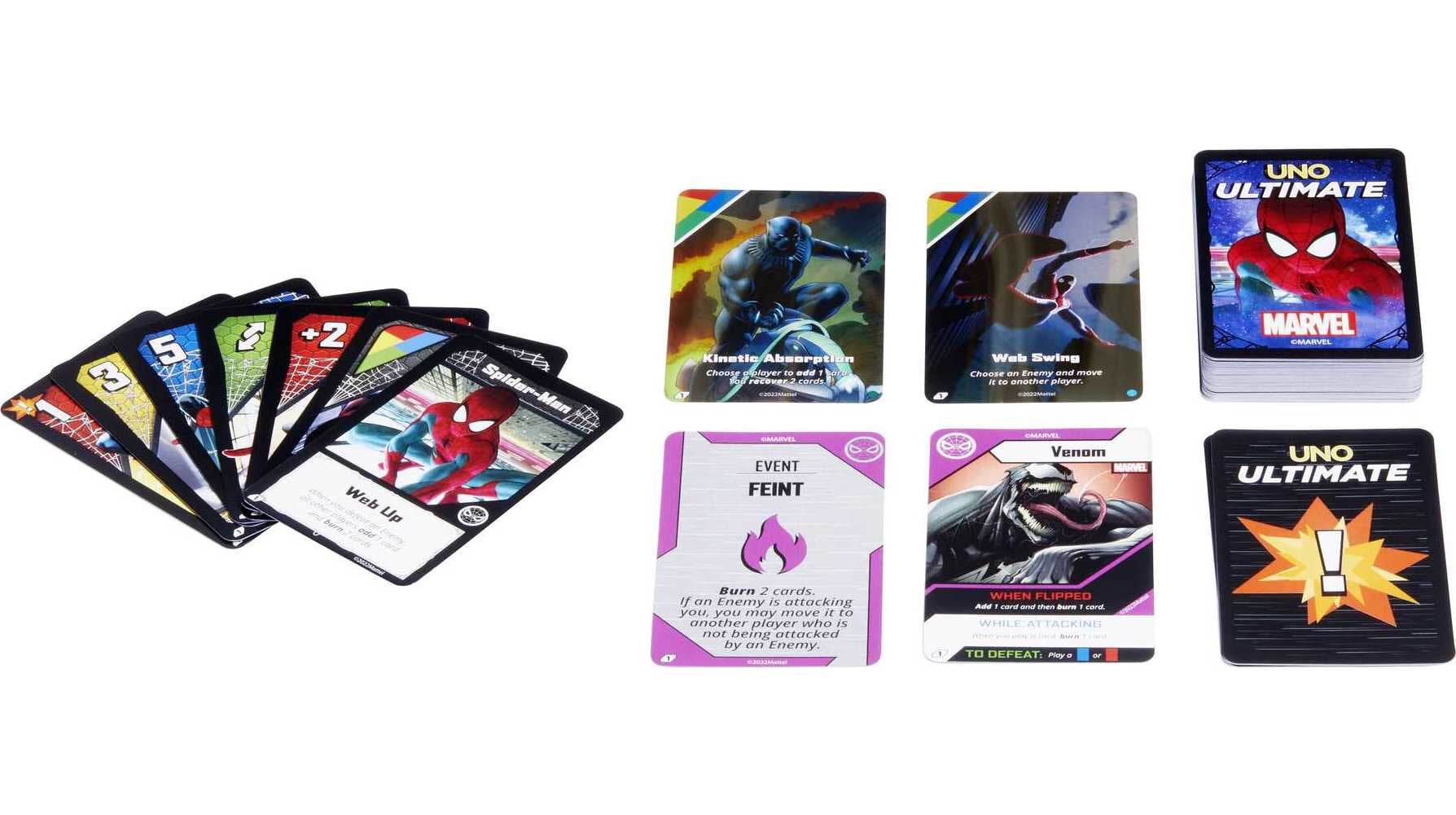 UNO Ultimate Marvel Add-On Pack with Collectible Ghost-Spider Deck