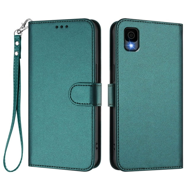 GANGXUN Wallet Case for TCL 30Z – Magnetic Closure, RFID Blocking, Wrist Strap, Wireless Charging Compatible