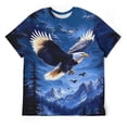 thumbnail image 3 of LAOLIUSN Funny USA Bald Eagle T-Shirt American Flag Style Graphic Tee Shirt，S-4XL, 3 of 7