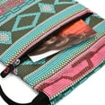 thumbnail image 2 of Canvas Knit Drawstring Backpack Travel,Outdoor ,Beach bag with pocket tote cinch, 2 of 3