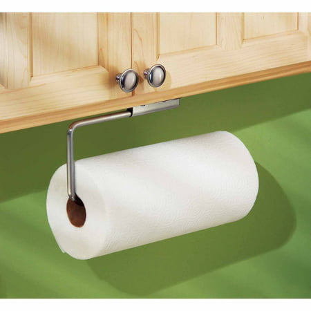 InterDesign Forma Swivel Paper Towel Holder for Kitchen, Wall Mount/Under Cabinet, Brushed Stainless Steel
