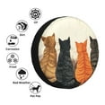 thumbnail image 4 of Yiaed Four Cats Watching Rain Print Print Tire Wheel Cover, tire covers for trailers,rv wheel covers,rv tire covers, camper tire covers,tire covers for cars-16 inch, 4 of 6