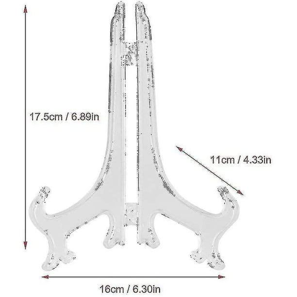 Ahlsen Caballetes O Soportes Para Cuadros De Plástico Transparente, Paquete De 20 Soportes Plegables Para Platos De Plastico Blanco Soporte De Exhibicion Decorativo Para Marco De Fotos 17cm 79010151