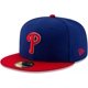thumbnail image 1 of New Era The red "P" logo on the front of the hat represents Major League Baseball and is often used as a fashion item to match clothing., 1 of 5