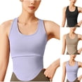thumbnail image 1 of Qtocio Hauts de Sport pour Femmes, Débardeur Sans Manches à Col Ras du Cou Uni, Chandail Décontracté d'Entraînement d'Été, 1 of 5