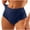 Blue, variant on Jamicy Women's Underwear High Waisted Tummy Control Stripe Lace Underwear Solid Color Mesh Shapewear Panties for Women